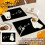 Halloween round placemats ghost pumpkin bat 6 pcs 35 cm 1