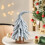 Flocked Mini Christmas Tree Set with Wooden Base 4