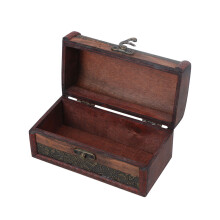 Caja de almacenamiento de joyas retro, marrón oscuro, PP, 1 unidad