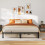 Metalen bedframe, tweepersoonsbed (10 inch) platform. 1