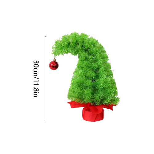 Green Artificial Christmas Tree Desktop Decor with Cloth 2