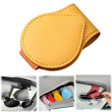 Support de lunettes de soleil de voiture avec clip pour pare-soleil, jaune