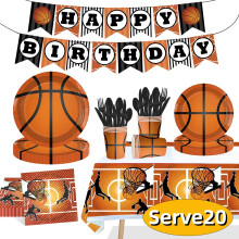 Basketbalfeestartikelen set – Borden, bekers en servetten