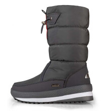Grijze winterlaarzen voor dames met dikke zool