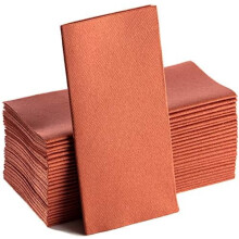Terrakottaservetter i linnekänsla, 50-pack
