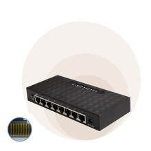 8Port Gigabit Ethernet Switcher High Performance 1000Mbps Network RJ45 Hub Internet Injector EU Plug