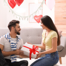 Valentinstag-Girlanden-Dekorationsset mit gewebter Schleife