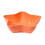 Snack Storage Box Orange 1PC 6.69x4.33x2.17in Divided 2