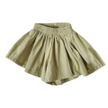 Flickbyxor i Culotte-modell, Gröna, Enfärgade Sommarbyxor, 4-5 år