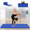 Folding Gymnastics Mat Blue 4 ft x 8 ft x 2 in 1