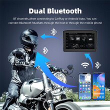 Motorcycle 6.25inch Removable Navigation Screen Wireless Carplay Android Auto Display Waterproof Display with DVR