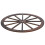 Decor de perete cu roată de trăsură western, maro, rustic, pachet de 1 1