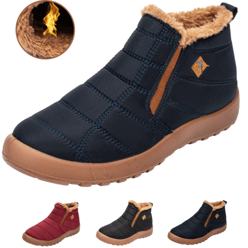 Waterdichte damessnowboots met bontvoering, enkellengte