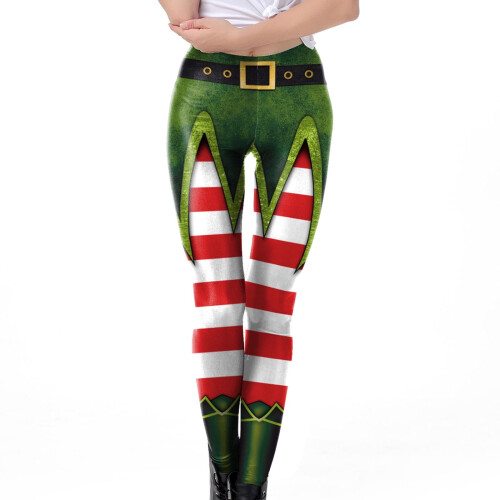 Χριστουγεννιάτικες κάλτσες μέχρι τους μηρούς, ελαστικές, ψηλή μέση