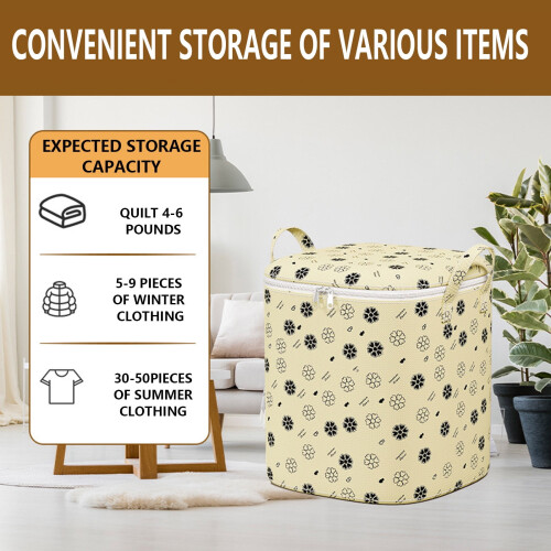 Clothes Organizer Heavy Duty Storage Bags with Reinforced 2