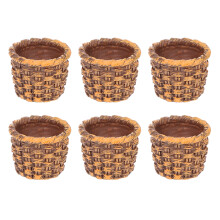 Mini-Hauskörbe aus Weide, dekorative Puppenmöbel, 6-teilig