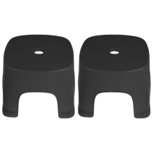 HEMOTON Tabouret de marchepied en plastique pour salle de bain (lot de 2)
