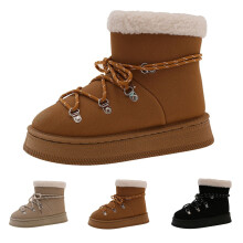 Dames winterlaarzen met bontvoering, enkellaarsjes, maat 6-10