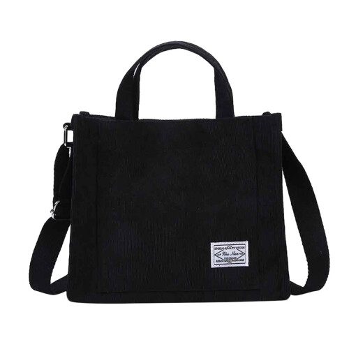 Dames canvas shopper/crossbody schoudertas