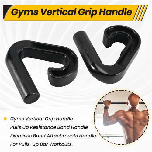 Gyms Vertical Grip Handle Pulls  Resistance Band Handle Exercises Band Attachments Handle for Pulls- Bar Workouts 2