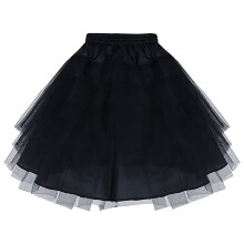 Saia de tule em camadas de cor sólida para mulheres