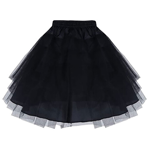 Saia de tule em camadas de cor sólida para mulheres