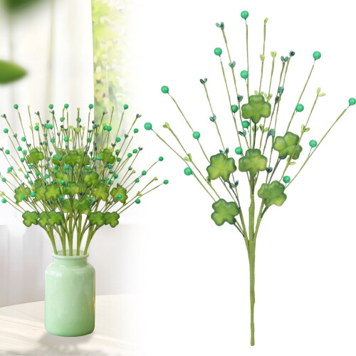 Kunstig bærblomstbuket til St. Patricks dag-dekoration