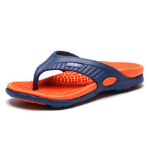 Men's summer beach flip flops orange size 9