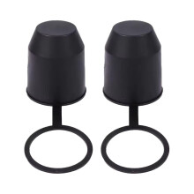 Kugelkopfabdeckung für Anhängerkupplung, 50 mm, 2er-Pack, rostfrei