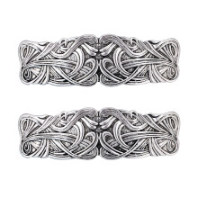 Barrette/pince à cheveux rétro en métal pour femme (lot de 2)