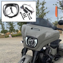 Motorcycle LED Headlight Bezel Amber Lamp for Indian Chieftain Dark Horse /Elite /Chieftain Classic/Limited Black