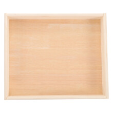 Vassoio organizer per puzzle in legno beige per lo sviluppo delle capacità motorie