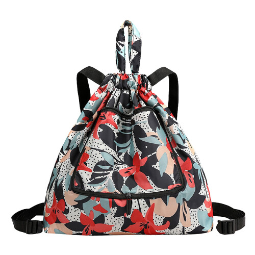 Mochila com cordão, impermeável, em nylon (1 unidade)