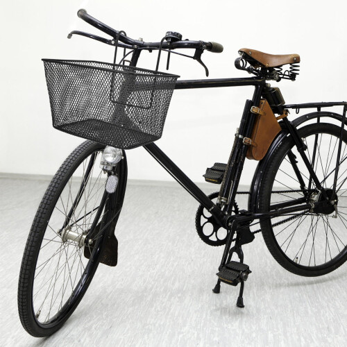 Cykelkorg med framstyre i Iron, svart, rektangulär, 1 set