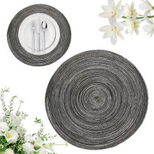 Wärmeisolierendes, rutschfestes Platzset, schwarz, 38 cm