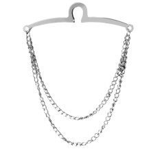 Collar con cadena para corbata para hombre, ideal para negocios o bodas.