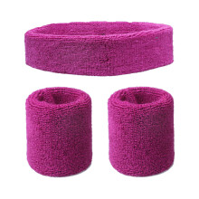 Conjunto de cintas para el sudor deportivas: diadema y 2 muñequeras.
