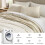 Queen Duvet Cover Set Beige Washed Microfiber 3PC 6