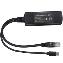 4-Pack 5V Gigabit PoE Splitter, USB Type C, 48V to 5V 2.4A Adaper, IEEE 802.3Af Compliant