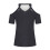Lässiges Kurzarm-Top mit Cut-Out-Schultern für Damen 4