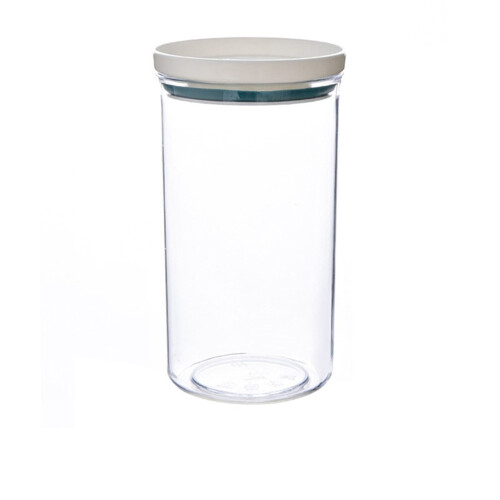 Borcan de plastic cu capac, etanș, de calitate alimentară, 1 litru