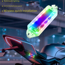 2 Pack Solar Power Warning Light for Car Motorcycles IP65 Waterproof LED Emergency Vehicle Flashing Beacon Light Red Green