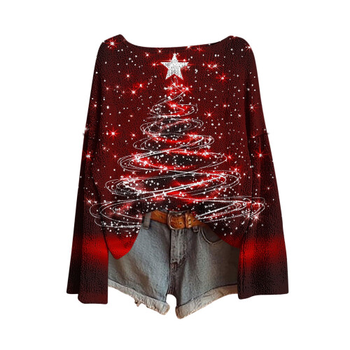Pull en maille pour femme, manches longues, col rond