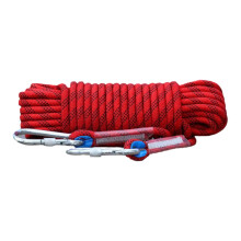Corda da arrampicata da 10 mm con doppio gancio, resistente, per adulti.