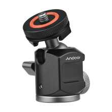 Kulehodekamerafeste med 1/4" skrue, dobbel rotasjon