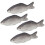 Simulerede fiskeornamenter grå PU 4-pak 1