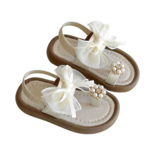 Flicksandaler för småbarn och barn, beige, storlek 1-11 år