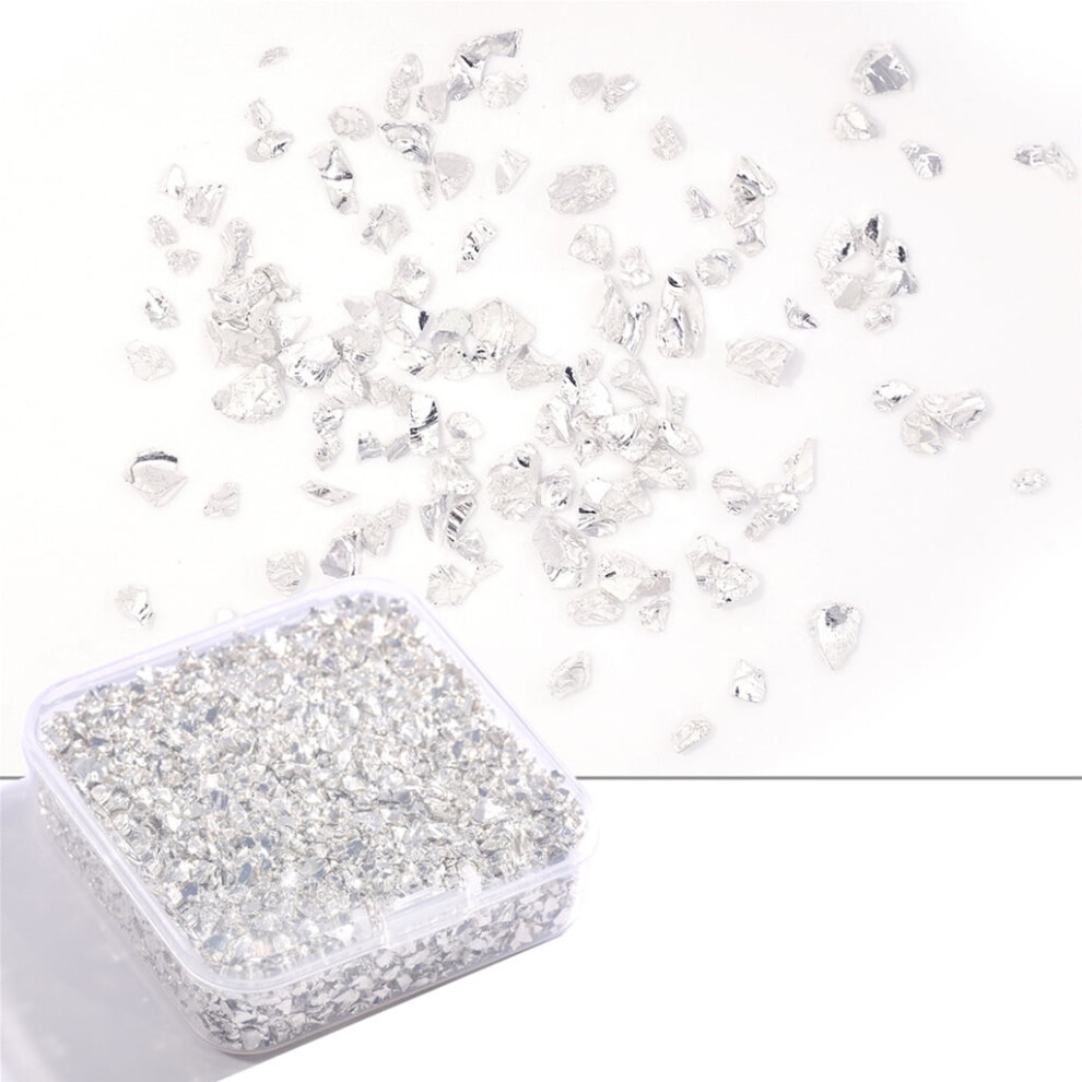 Crushed Glass Glitter for Resin and Nails 80g