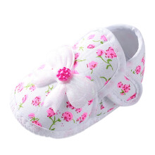 Girls Soft Toddler Walkers Shoes Bowknot Princess Style