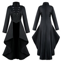 Gothic Steampunk Korset met Achterpand voor Dames, Zwart XL